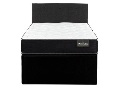 DIVAN CAMA BELSOGNO ONE BLACK 1 PLAZA + RESPALDO - 1