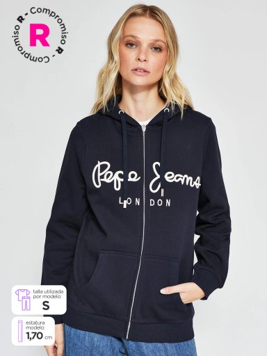 POLERÓN MUJER PEPE JEANS ALGODÓN CAPUCHA - 1