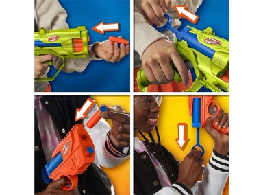 LANZADOR NERF N SERIES TRIPLE ACTION - 10