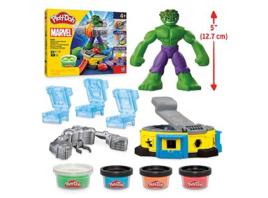 MASAS Y PLASTILINAS PLAY DOH MARVEL HULK APLASTA Y MOLDEA - 3