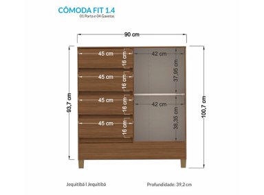 CÓMODA ALTAVISION FIT 1.4 1P 4C - 4