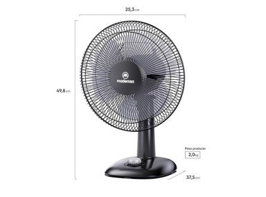 VENTILADOR MADEMSA DFM12 45W NEGRO - 2