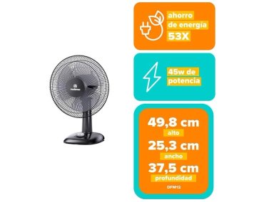 VENTILADOR MADEMSA DFM12 45W NEGRO - 9