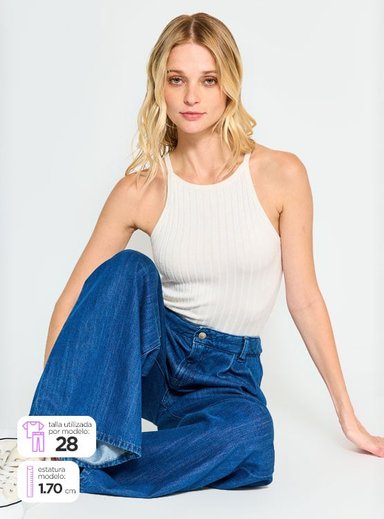 JEANS ALGODÓN STRAIGHT MUJER PEPE JEANS PLEAT - 1