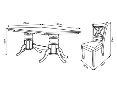 JUEGO DE COMEDOR ZOY HOME HOLBOX 1+8 - 8