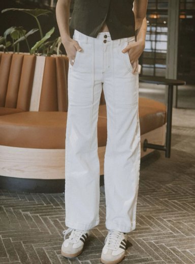 JEANS ALGODÓN REGULAR MUJER RUPHA BLANCA - 2