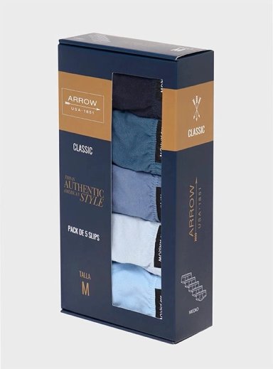 PACK X5 SLIP ALGODÓN HOMBRE ARROW MULTICOLOR - 7