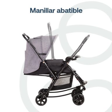 COCHE PASEO BEBE CUNA BALANCIN SX GRIS MELANGE BEBESIT - 4