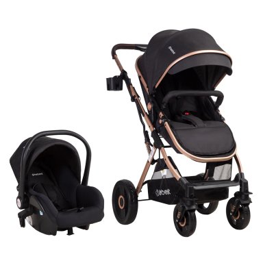 COCHE CUNA TRAVEL SYSTEM BEBE VOX NEGRO DORADO BEBESIT - 1
