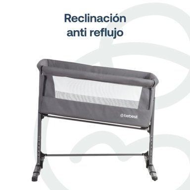 CUNA COLECHO CON MOSQUITERO MYSIDE LX GRIS BEBESIT - 5