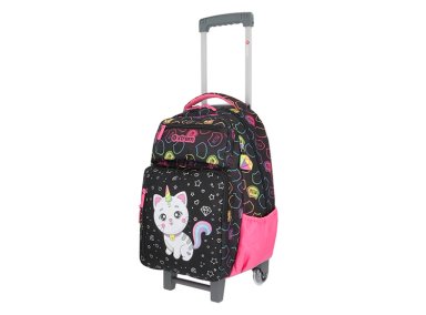 PACK MOCHILA CON RUEDAS XTREM RUN 5XT GATO NEGRO  - 2
