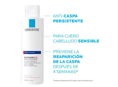 SHAMPOO ANTICASPA LA ROCHE POSAY KERIUM DS SHAMPOO INTENSIVO 200 ML - 3