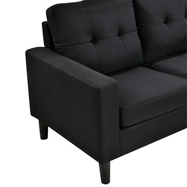 SOFÁ SECCIONAL RIPLEY HOME MILAN 3 CUERPOS LIBRE DISPOSICIÓN NEGRO - 7