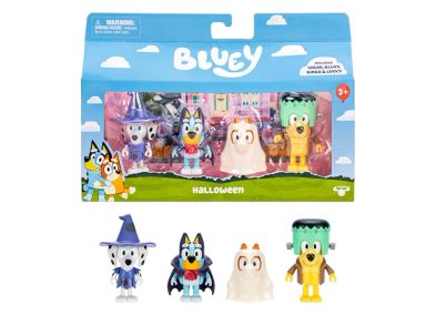 SET 4 FIGURAS HALLOWEEN FAMILY BLUEY - 1