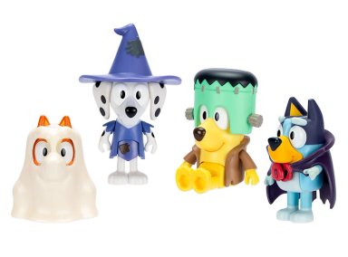 SET 4 FIGURAS HALLOWEEN FAMILY BLUEY - 3