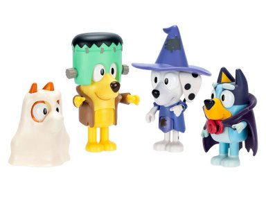 SET 4 FIGURAS HALLOWEEN FAMILY BLUEY - 5