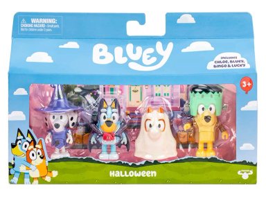 SET 4 FIGURAS HALLOWEEN FAMILY BLUEY - 8