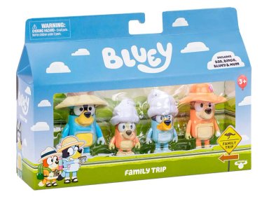 SET 4 FIGURAS TRIP FAMILY BLUEY - 7