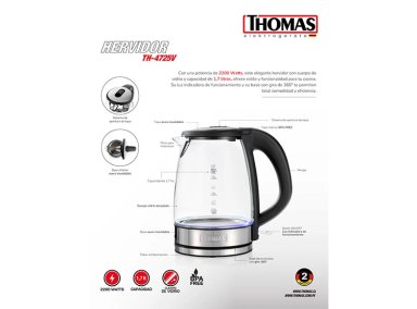 HERVIDOR THOMAS 1.7 L TH-4725V - 8