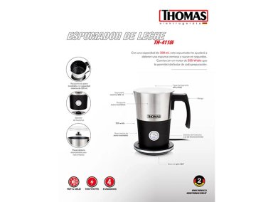 ESPUMADOR DE LECHE THOMAS TH-4110I 4 EN 1 - 5