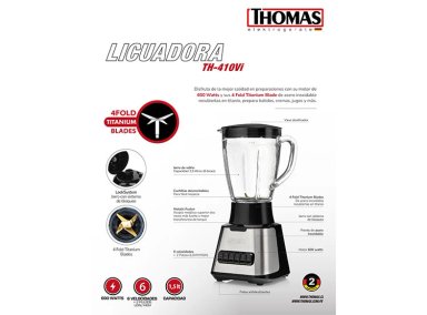 LICUADORA THOMAS TH-410VI 600W 1.5 L  - 6