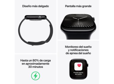 APPLE WATCH SERIE 10 46MM PLATA ALUMINIO CORREA DEPORTIVA S/M - 3