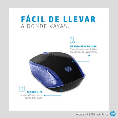 MOUSE INALÁMBRICO HP 200 (2HU85AA) - 4