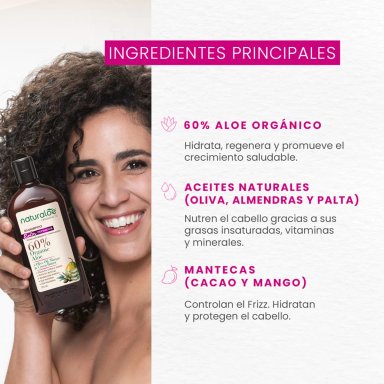 SHAMPOO PARA CABELLO RIZADO NATURALOE RULOS DEFINIDOS 350 ML - 3