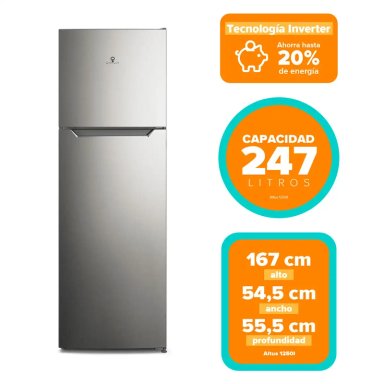 REFRIGERADOR TOP FREEZER MADEMSA ALTUS 1250I 247L NO FROST GRIS - 8