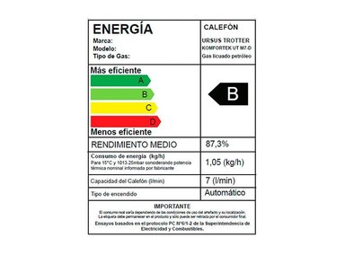 CALEFONT GAS LICUADO URSUS TROTTER KOMFORTEK M7-D - 5