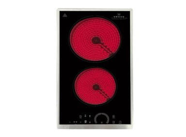 ENCIMERA VITROCERAMICA EMPOTRABLE ELÉCTRICA URSUS TROTTER 2 QUEMADORAS UT-VCT 2P INOX - 1