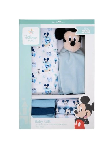 SET BEBÉ ALGODÓN NIÑA BAMBINO BLANCO 8 PIEZAS BABY GIFT MINNIE - 2