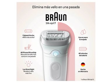 DEPILADORA ELÉCTRICA BRAUN SILK-ÉPIL 7 - 2