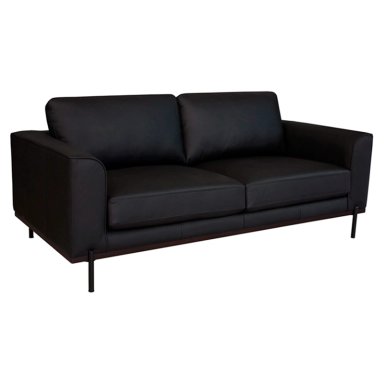 SOFÁ RIPLEY HOME KIKA CUERO 3C NEGRO - 3