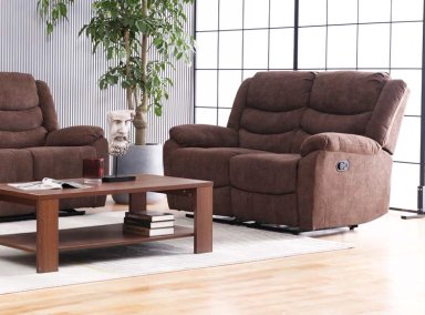 SOFÁ RECLINABLE RIPLEY HOME WOLF 2C CAFÉ - 6