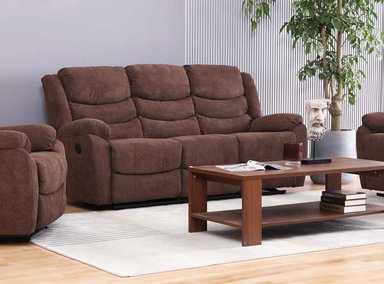 SOFÁ RECLINABLE RIPLEY HOME WOLF 3C CAFÉ - 7