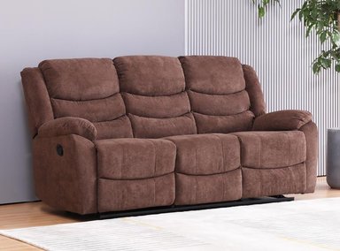 SOFÁ RECLINABLE RIPLEY HOME WOLF 3C CAFÉ - 8