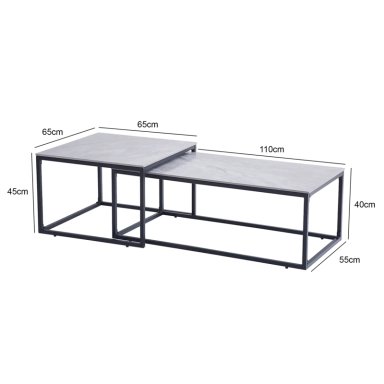 MESA RIPLEY HOME DALLAS METAL 110 X 65 CM GRIS - 5