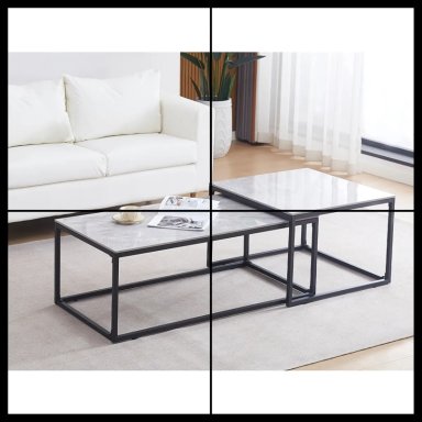 MESA RIPLEY HOME DALLAS METAL 110 X 65 CM GRIS - 6
