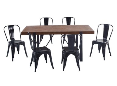 JUEGO DE COMEDOR RIPLEY HOME IRRONBRIDGE TOLIX 1+6 - 1