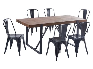 JUEGO DE COMEDOR RIPLEY HOME IRRONBRIDGE TOLIX 1+6 - 2