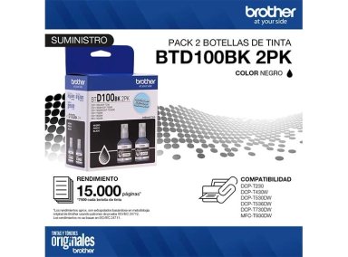 TINTA PARA IMPRESORA BROTHER BTD100BK 2PK NEGRO - 6