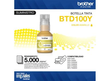 TINTA PARA IMPRESORA BROTHER BTD100Y AMARILLO - 6