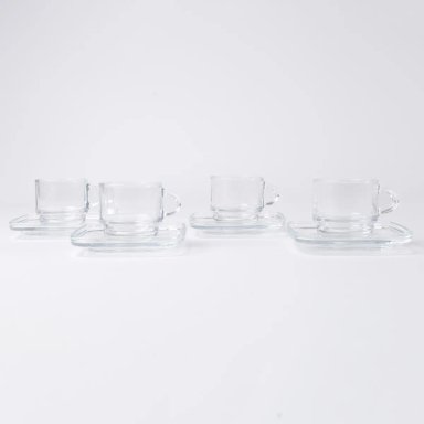 TAZA CON PLATO RIPLEY HOME 90 ML VIDRIO 8 PIEZAS - 2