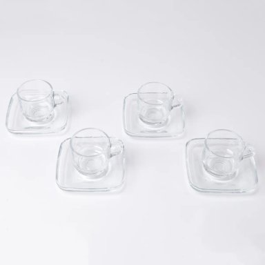 TAZA CON PLATO RIPLEY HOME 90 ML VIDRIO 8 PIEZAS - 3