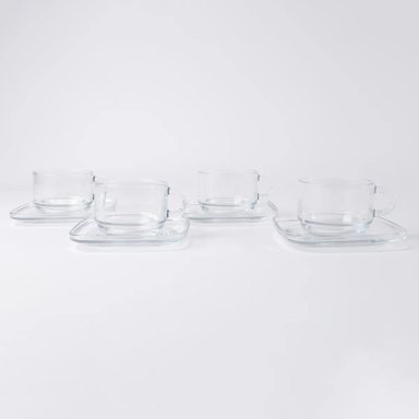 TAZA CON PLATO RIPLEY HOME 270 ML VIDRIO 8 PIEZAS - 2