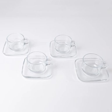 TAZA CON PLATO RIPLEY HOME 270 ML VIDRIO 8 PIEZAS - 3