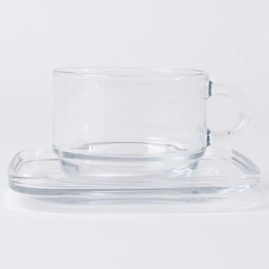 TAZA CON PLATO RIPLEY HOME 270 ML VIDRIO 8 PIEZAS - 4