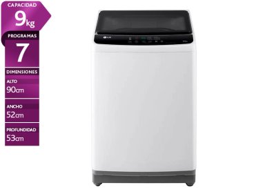 LAVADORA CARGA SUPERIOR LG WT9WL 9KG BLANCO - 1