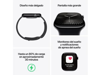 APPLE WATCH SERIE 10 46MM PLATA ALUMINIO CORREA DEPORTIVA M/L - 3